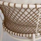 Sallon në natyrë me kornizë alumini dhe mbështetëse me litar - Skyline Viadurini