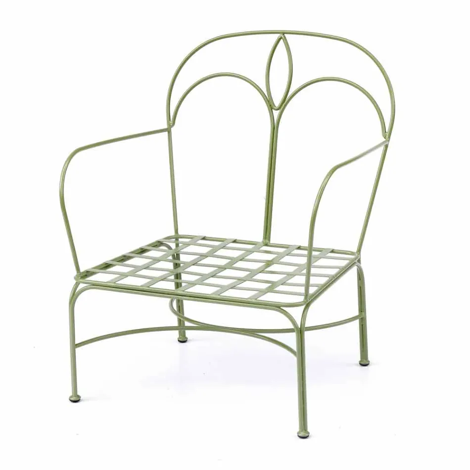 Sallon në natyrë me strukturë hekuri të punuar me dorë prodhuar në Itali - Melinda Viadurini