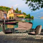 Sallon në natyrë me strukturë hekuri të punuar me dorë prodhuar në Itali - Melinda Viadurini