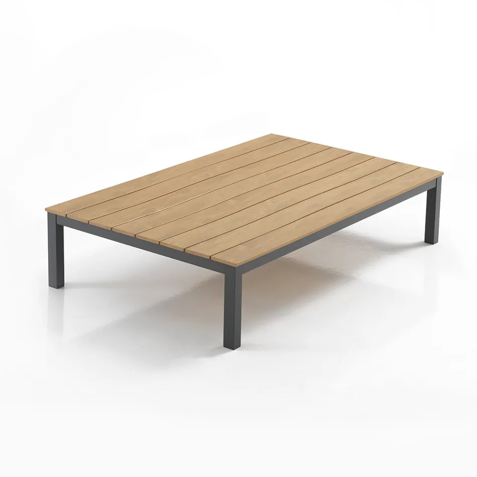 Dhoma dite e jashtme dhe e brendshme e perbere nga 1 divan qoshe dhe 1 tavoline kafeje - Savoir Viadurini