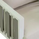 Sallon në natyrë me jastëkë të bardhë alumini dhe krem - Relaz Viadurini