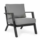 Sallon i jashtëm në alumin me jastëkë të mbuluar me pëlhurë - Armonia Viadurini