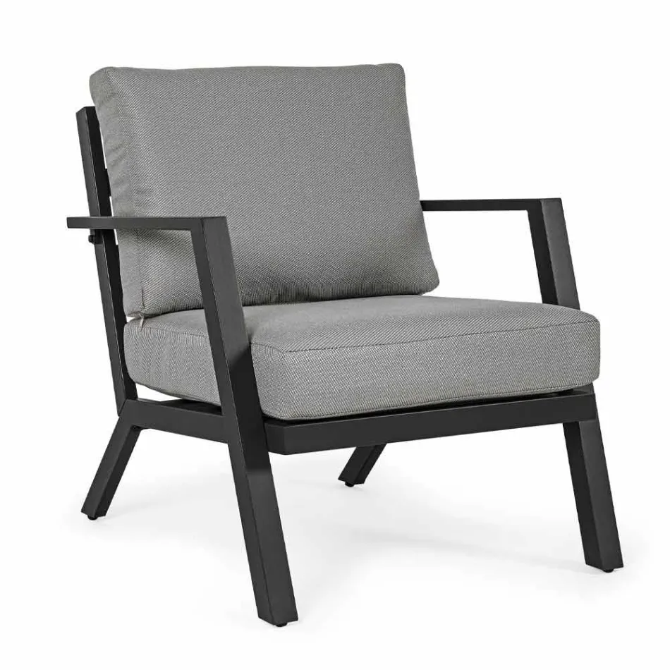 Sallon i jashtëm në alumin me jastëkë të mbuluar me pëlhurë - Armonia Viadurini