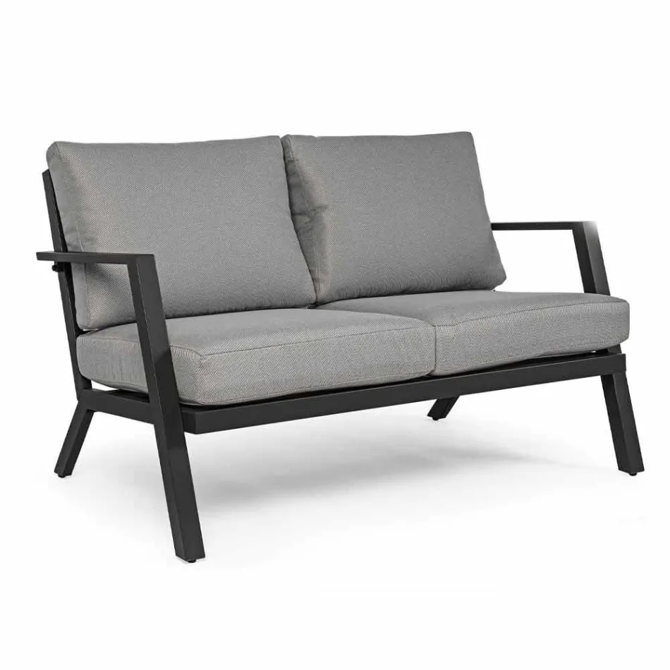 Sallon i jashtëm në alumin me jastëkë të mbuluar me pëlhurë - Armonia Viadurini