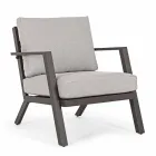 Sallon i jashtëm në alumin me jastëkë të mbuluar me pëlhurë - Armonia Viadurini