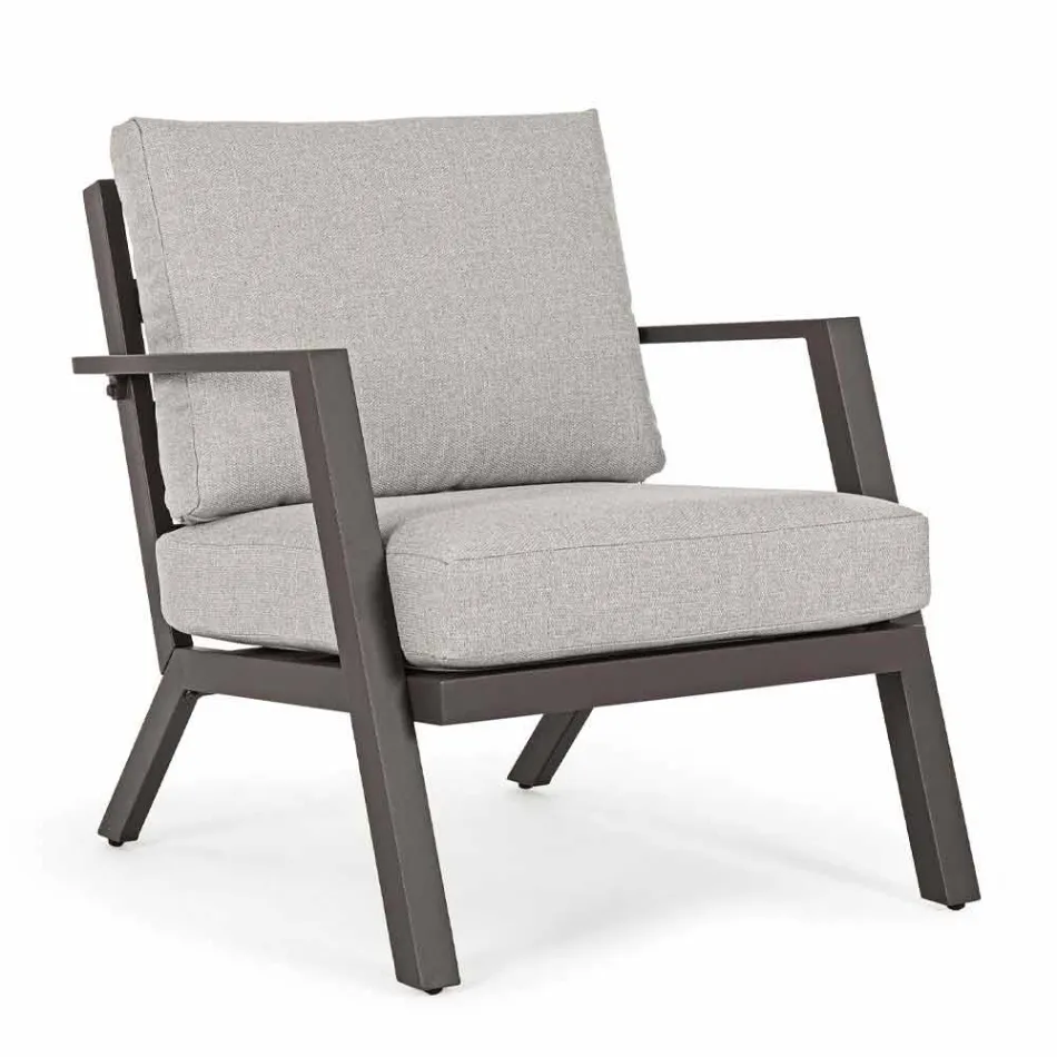 Sallon i jashtëm në alumin me jastëkë të mbuluar me pëlhurë - Armonia Viadurini