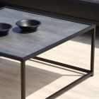 Sallon në natyrë në alumin të zi me Tavolinë kafeje qeramike - Ghislain Viadurini