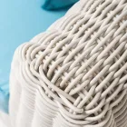 Sallë pritjeje në natyrë në Polyrattan dhe Blue Cushions - Charlie Viadurini