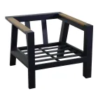 Sallë pritjeje në natyrë e bërë nga alumini me detaje tik braziliane - Ditari Viadurini