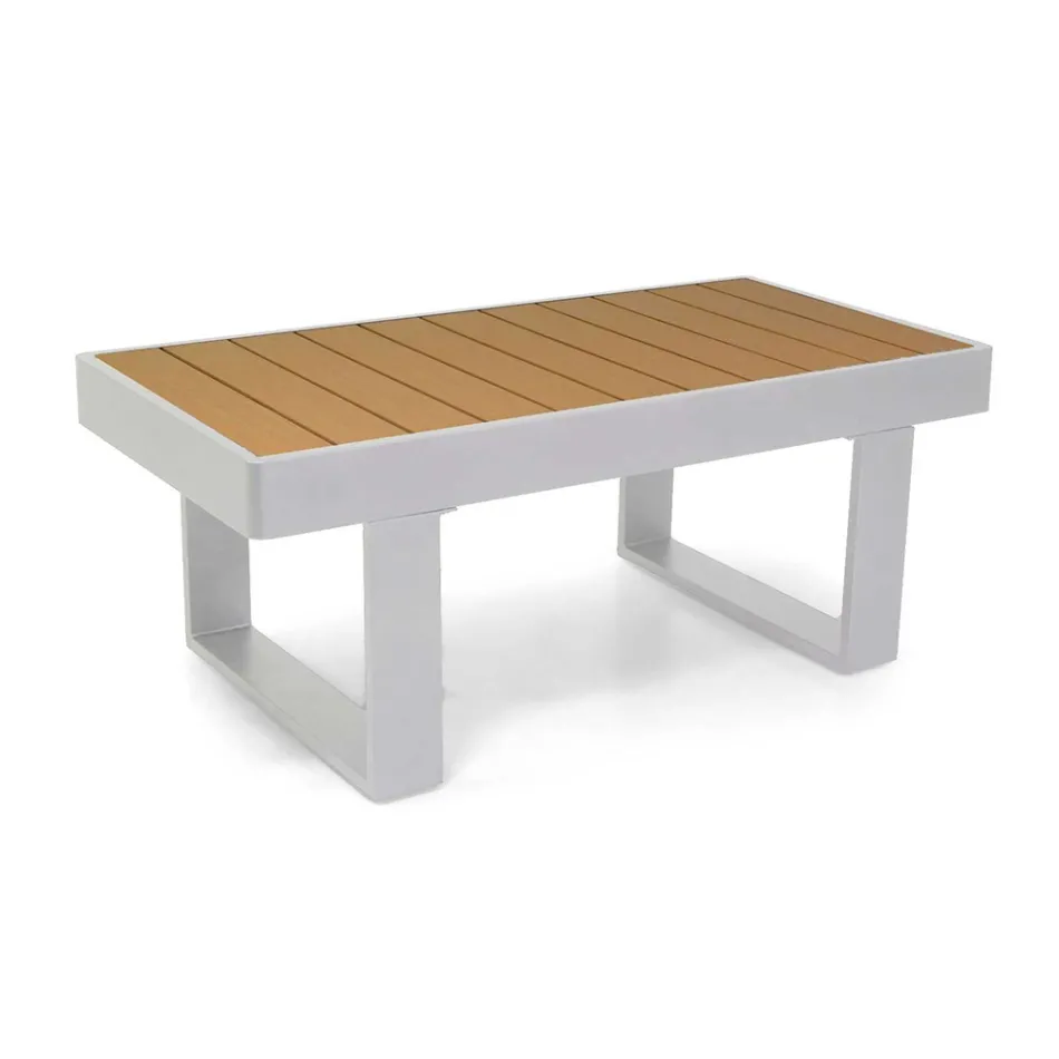 Sallon i jashtëm i bërë nga alumini dhe mbajtëset e krahëve polidrurë - City Viadurini