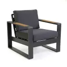 Sallon i jashtëm i bërë nga alumini dhe mbajtëset e krahëve polidrurë - City Viadurini