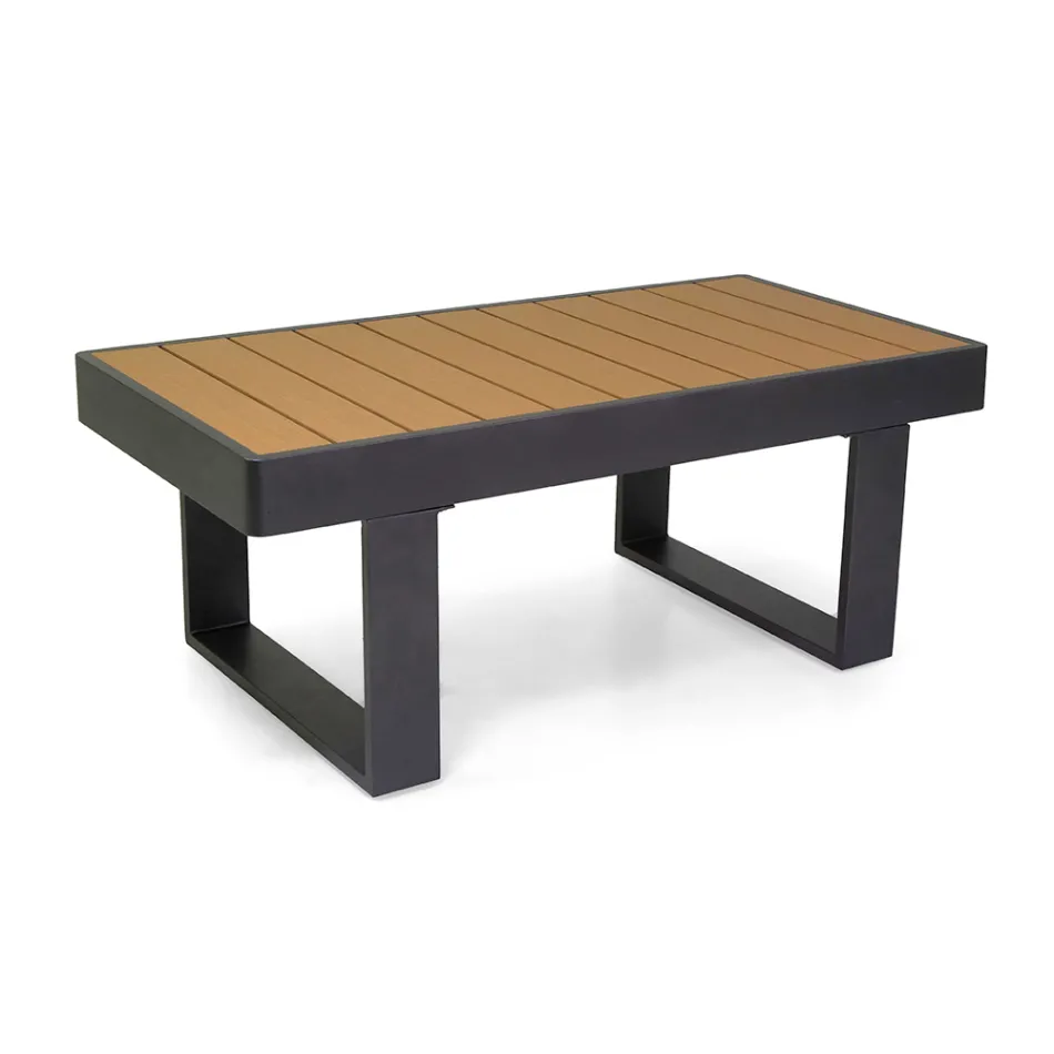 Sallon i jashtëm i bërë nga alumini dhe mbajtëset e krahëve polidrurë - City Viadurini