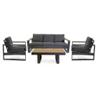 Sallon i jashtëm i bërë nga alumini dhe mbajtëset e krahëve polidrurë - City Viadurini