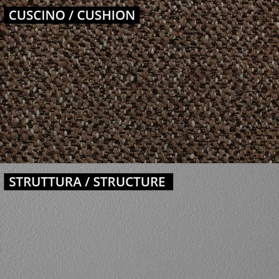 Sallon kopshti me 1 divan dhe 2 kolltuqe Made in Italy - Planter Viadurini