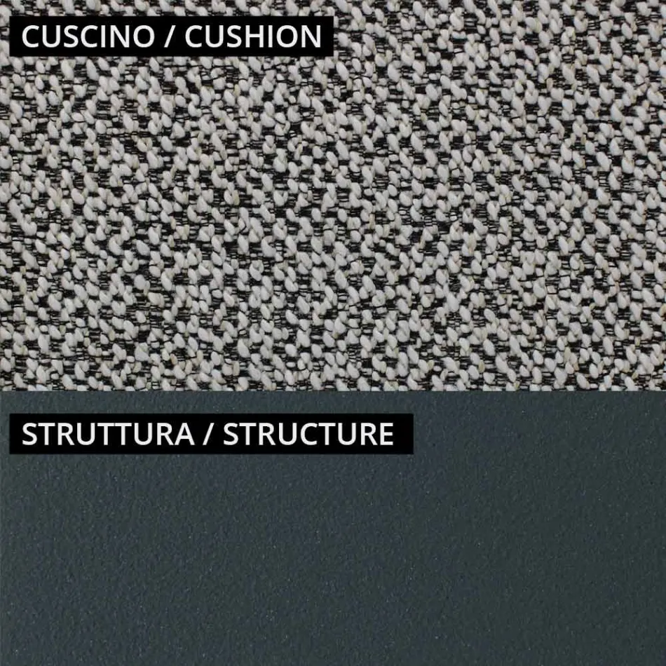 Sallon kopshti me 1 divan dhe 2 kolltuqe Made in Italy - Planter Viadurini