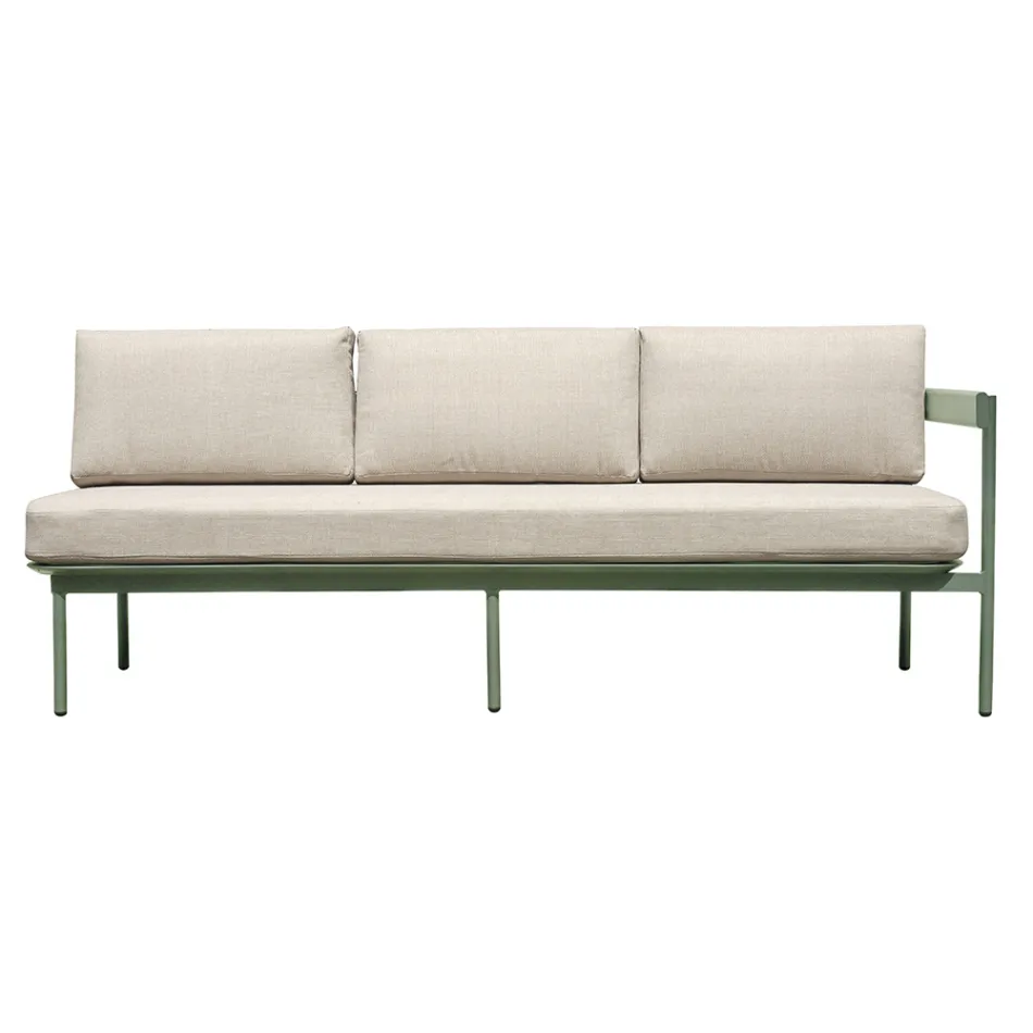 Kopsht Kopshti me 2 Divane dhe 1 Tavoline Kafeje Alumini - Daisy Viadurini