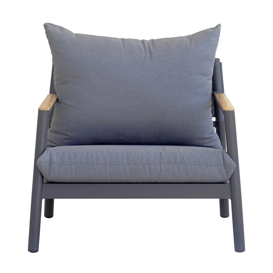 Kopsht Kopshti me 2 kolltuqe, 1 divan dhe 1 tavoline alumini - Minni Viadurini