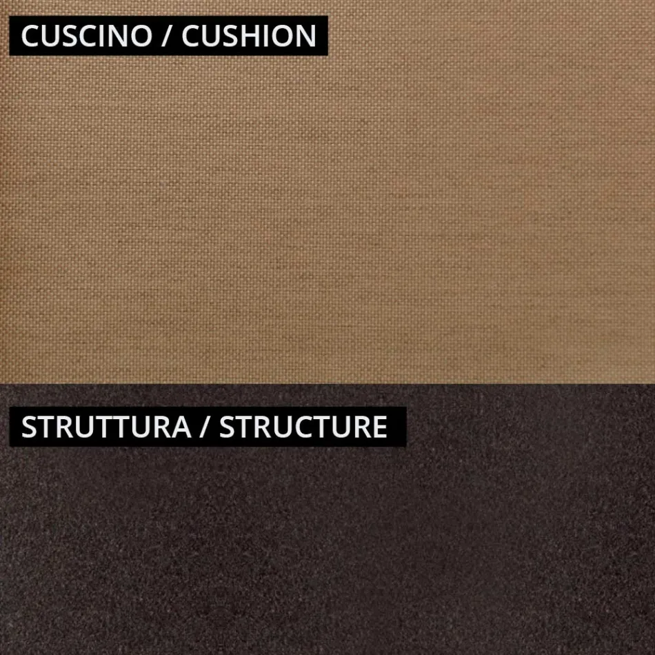 Sallon kopshti me 2 kolltuqe dhe 1 divan 2-vendesh Made in Italy - Fontana Viadurini