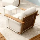 Sallë pritjeje në kopsht me divan, 2 kolltuqe dhe tavolinë kafeje - Montorio Viadurini