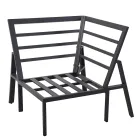 Kopsht Kopshti me Divan dhe Tavolinë Kafe prej Alumini - Etiketë Viadurini