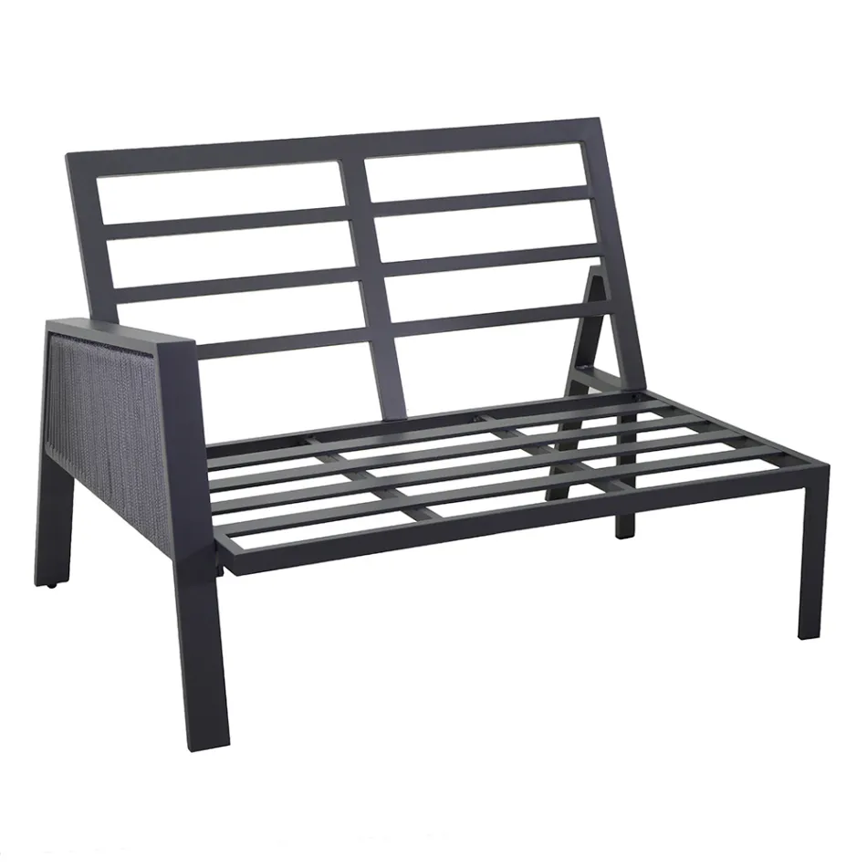 Kopsht Kopshti me Divan dhe Tavolinë Kafe prej Alumini - Etiketë Viadurini