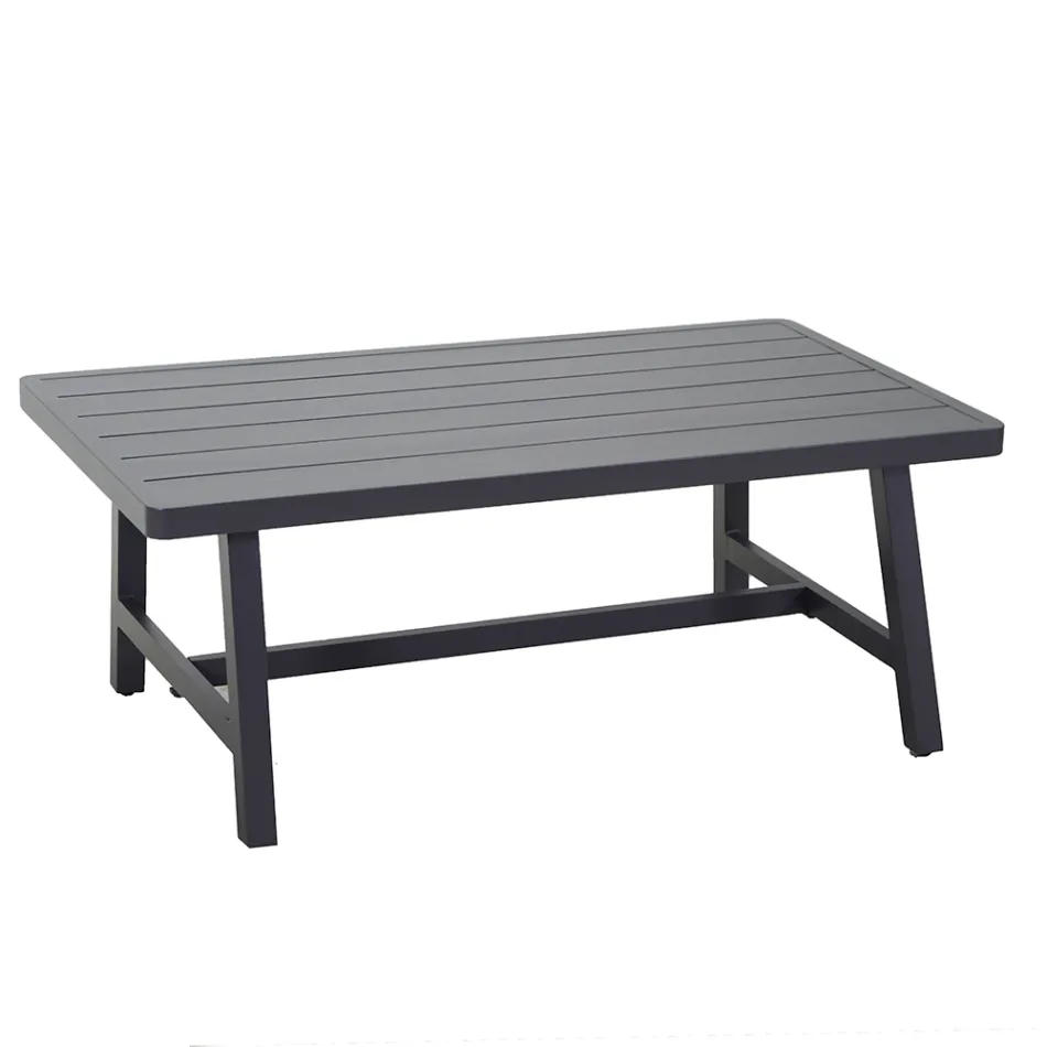 Kopsht Kopshti me Divan dhe Tavolinë Kafe prej Alumini - Etiketë Viadurini