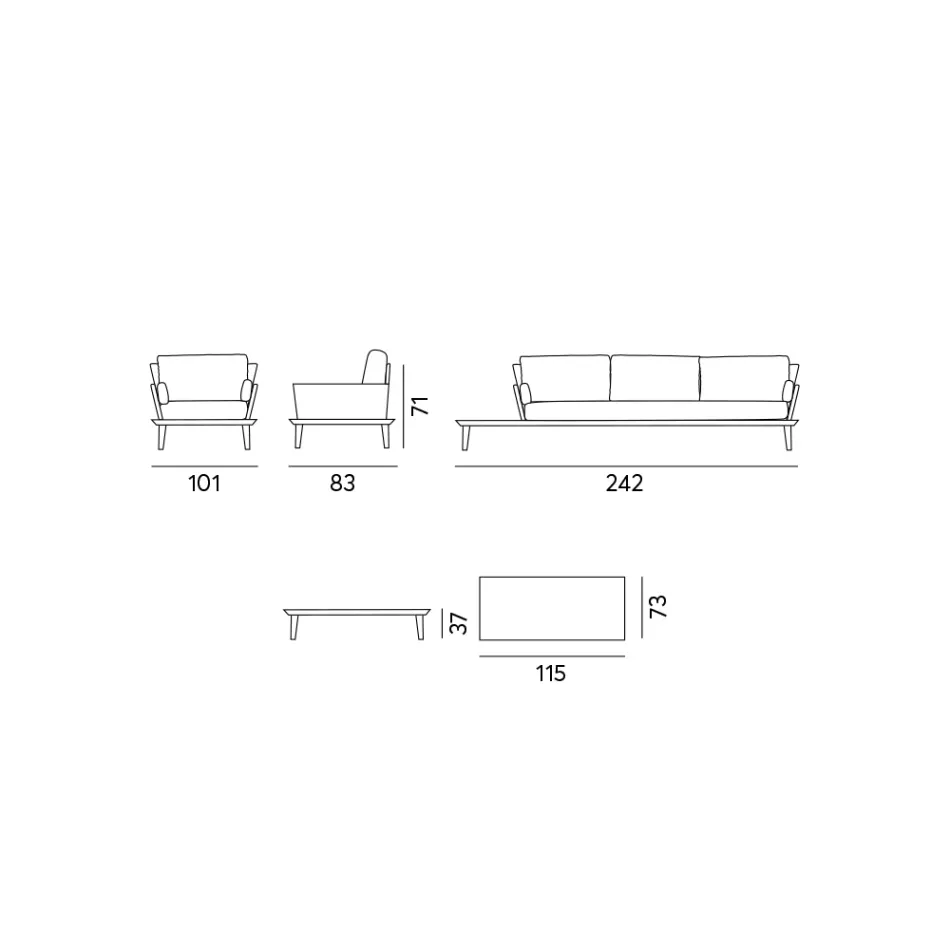 Kopsht Kopshti me Strukturë Alumini Gri Antracit - Fouquer Viadurini
