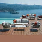 Lounge Kopshti Alumini dhe Litar me Tavolinë Kafe - Dingo Viadurini