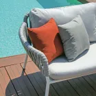 Alumini dhe Rope Garden Lounge me Tavolinë Kafe - Dingo Viadurini