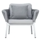 Alumini dhe Rope Garden Lounge me Tavolinë Kafe - Dingo Viadurini