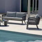 Set Kopshti prej Alumini dhe Litari të Endur Smeria me Jastëkë Viadurini