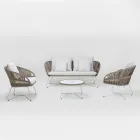 Kopsht sallon në Alumin dhe Litar Weaving - Alcor Viadurini