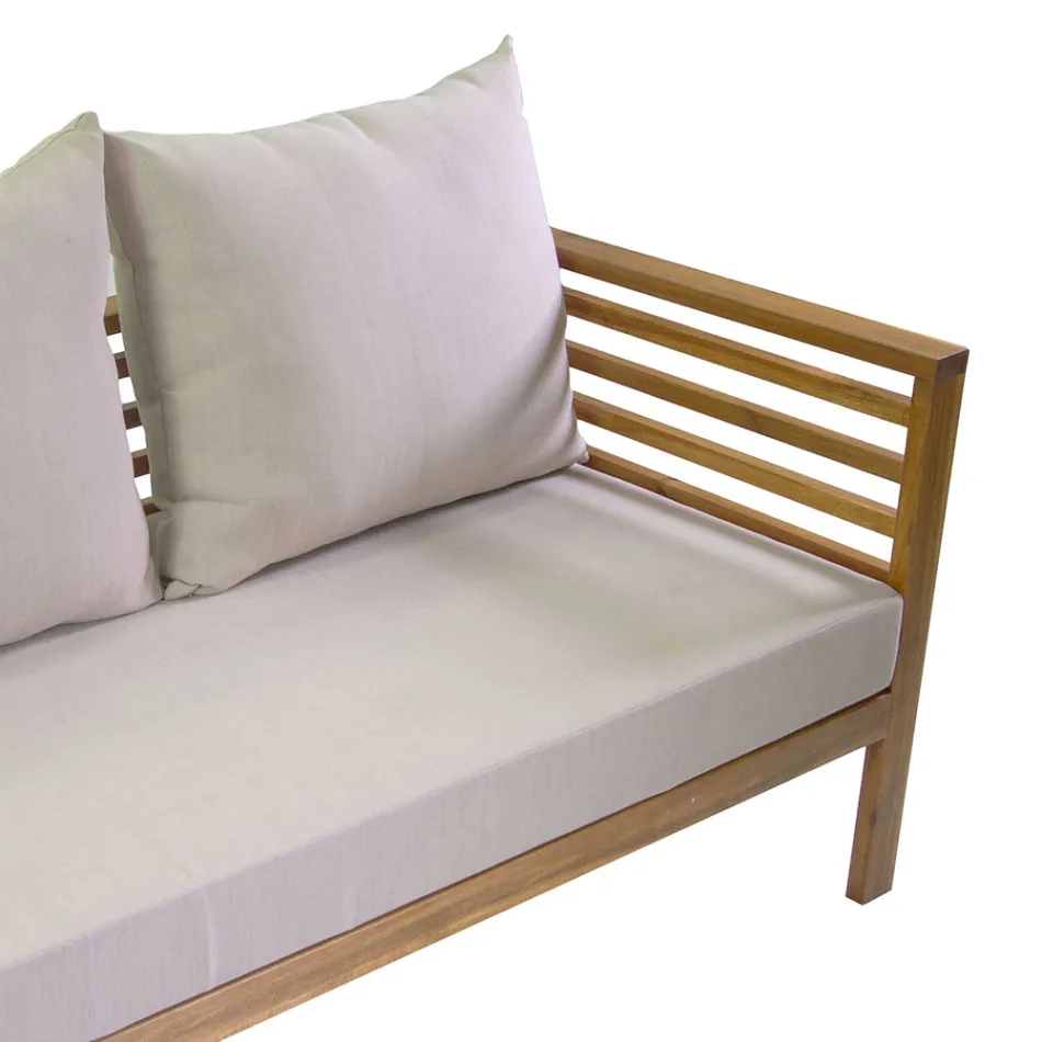 Set Kopshti i Kopshtit me Ngjyrë Natyrore Dru Akacie me vaj - Teknik Viadurini