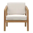 Set Kopshti FSC Teak me Jastëkë Ecru - Caresa Viadurini