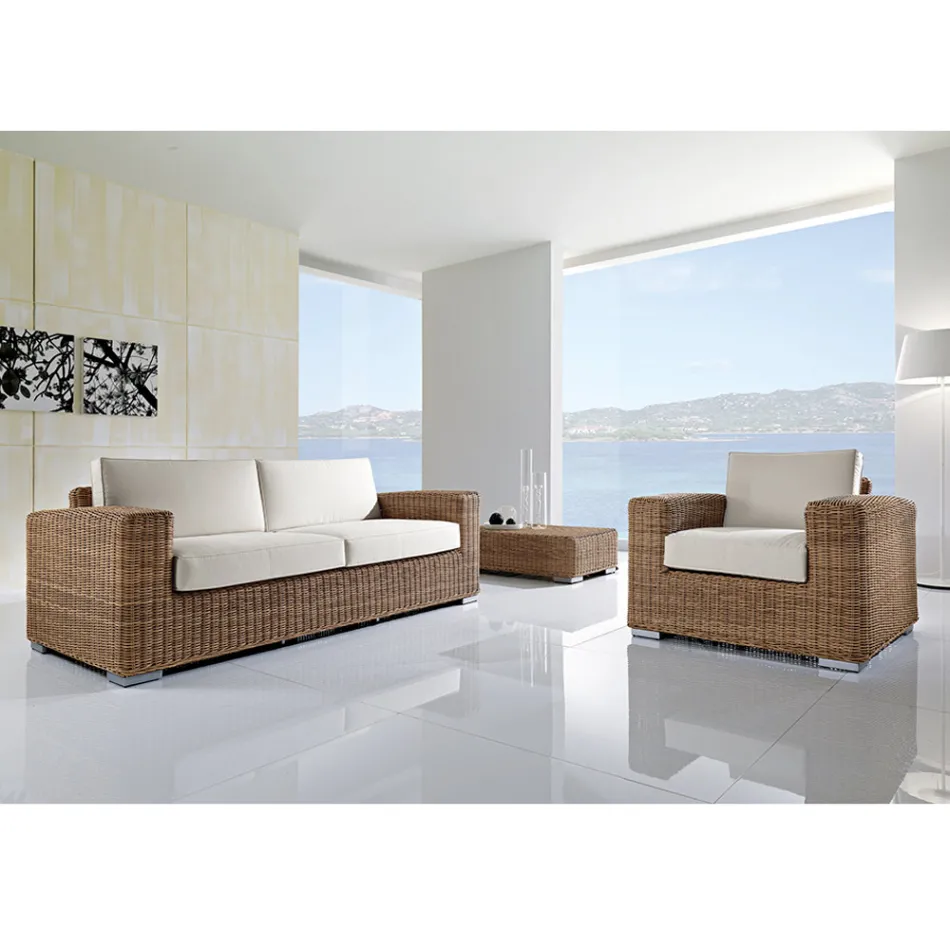 Sallë pritjeje e Kopshtit Polyrattan të Endur me dorë - Yoko Viadurini