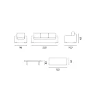 Rattan Garden Lounge me tavolinë kafeje prej druri dhe jastëkë - Hugues Viadurini