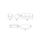 Sallë pritjeje në natyrë me tavolinë kafeje Mango Wood dhe jastëkë Polycotton - Orlanda Viadurini