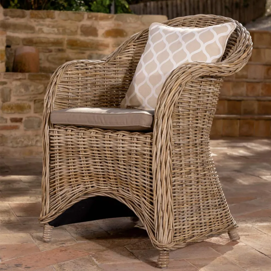 Sallë pritjeje në natyrë në Kubù gri me jastëkë sediljeje - Nazgul Viadurini