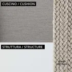 Sallon kopshti me kolltuqe dhe divan metalik Made in Italy - Prato Viadurini