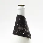 Tabaka pikuese prej liri e bardhë ose e zezë me qëndisje dhe kristale 2 copë - Salvino Viadurini