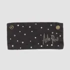 Tabaka pikuese prej liri e bardhë ose e zezë me qëndisje dhe kristale 2 copë - Salvino Viadurini