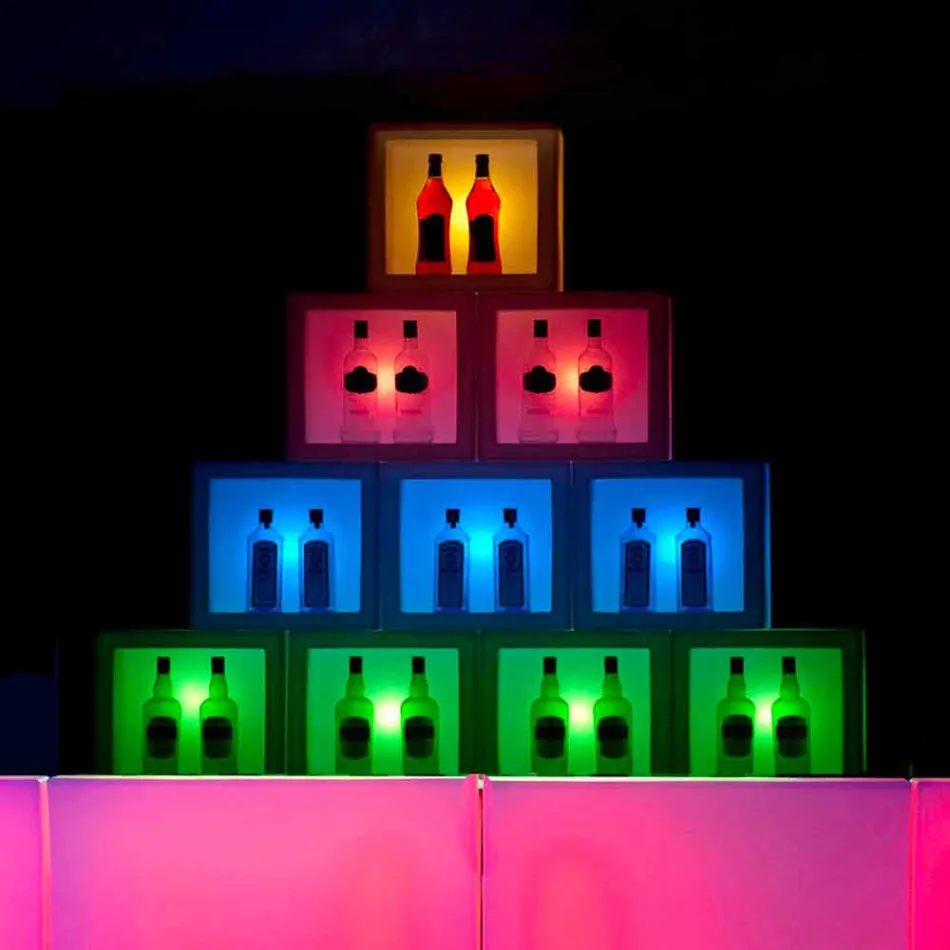 Rafte me shkëlqim kubike Rrëshqitje Open Cube Dizajn modern i prodhuar në Itali Viadurini