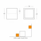 Rafte me shkëlqim kubike Rrëshqitje Open Cube Dizajn modern i prodhuar në Itali Viadurini