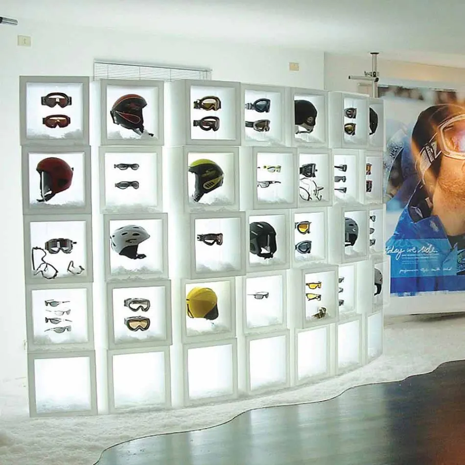 Rafte me shkëlqim kubike Rrëshqitje Open Cube Dizajn modern i prodhuar në Itali Viadurini