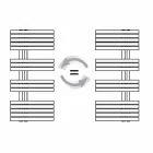 Ngrohës për peshqirët e banjës me dizajn modern në çelik me 386 Watt - Pallua Viadurini