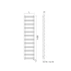 Ngrohëse peshqirësh me sistem elektrik në çelik me karbon - Pralinë Viadurini