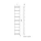 Ngrohëse peshqirësh me sistem elektrik në çelik Prodhuar në Itali - Ananas Viadurini