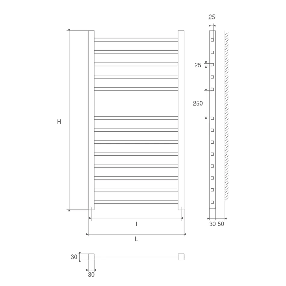 Ngrohëse peshqirësh kromi deri në 486 vat Prodhuar në Itali - Padova Viadurini