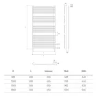 Ngrohëse peshqirësh me tuba kromi deri në 1050 vat Prodhuar në Itali - Benji Viadurini