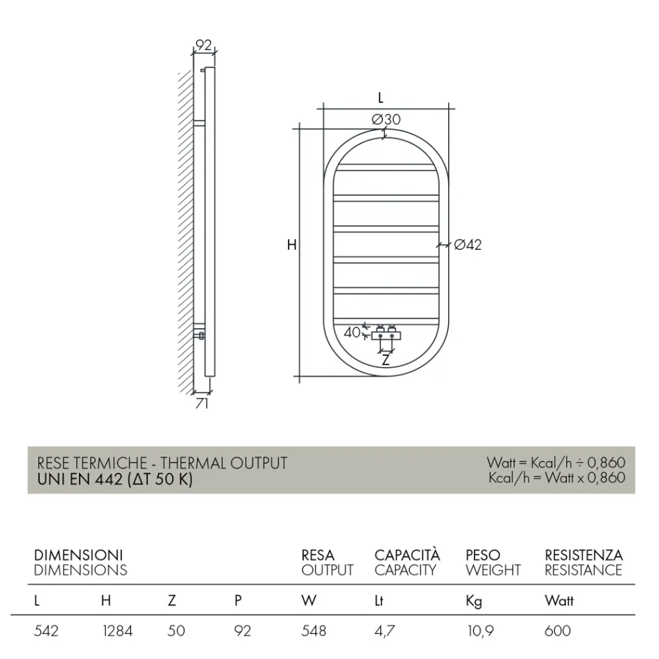 Dizajni ngrohës për peshqirë "All Round Bubble" në çelik Prodhuar në Itali - I qetë Viadurini